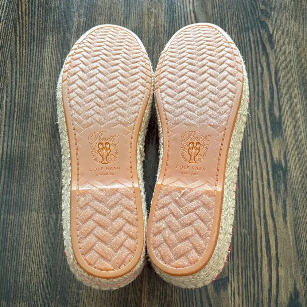 Cole Haan Red Cloudfeel Stitchlite Espadrille Slip-Ons Women’s Sz 7.5
